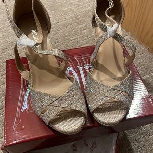 Champagne color sexy dress heels